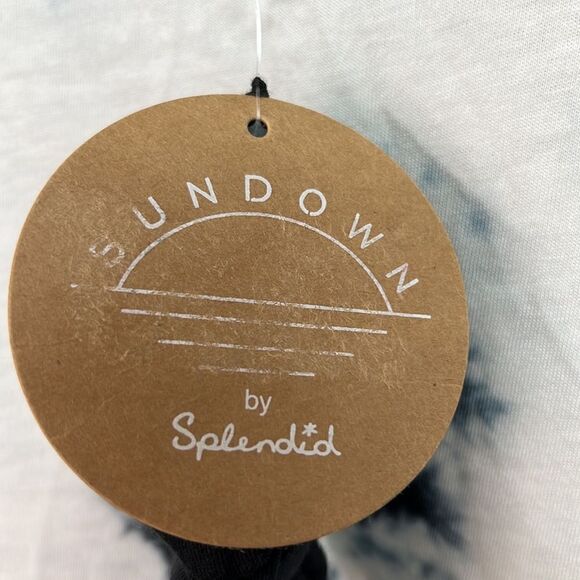 Splendid Tie dye black and white cropped t shirt with scrunchie NWT size medium - Picture 9 of 14